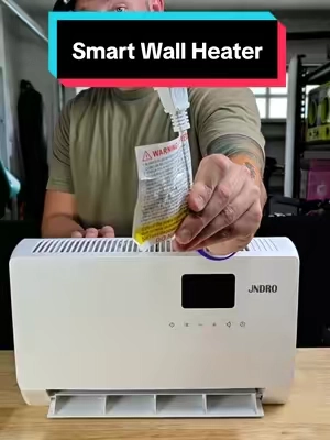 A smart wall heater with overheat protection?? sign me up! 😎 #wallheater #spaceheater #portablewallheater #smartwallheater #roomheater 