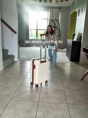 This three piece luggage set is perfect for travelers. This is how you avoid paying to check a bag. This luggage set comes with a locking carry on bag, personal item backpack, and a toiletry bag. If you are going on vacation, these are your travel essentials.  #luggage #suitcase #luggageset #carryon #travel 