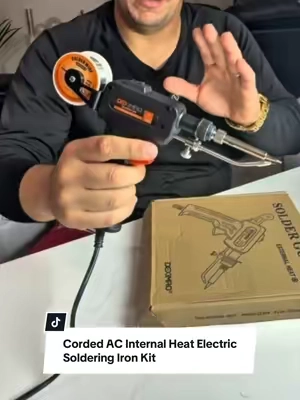 #Corded AC Internal Heat Electric #soldering Iron Kit - DIY Soldering Set with Welding Wire, Heat-Sensitive Tools, High-Temp Shell, Metal Parts, Compact Body Fits Tight Workspaces, Angles for Small PCBs, Avoids Overheating, Repairs Phones/PCs #paratiiiiiiiiiiiiiiiiiiiiiiiiiiiiiii #TikTokShopBlackFriday #fyp 
