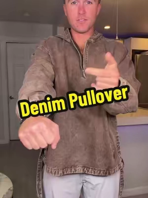 Denim Pullover Hoodie Jacket! #denim #pullover #denimjacket #fashion #tiktokshopcreatorpicks 
