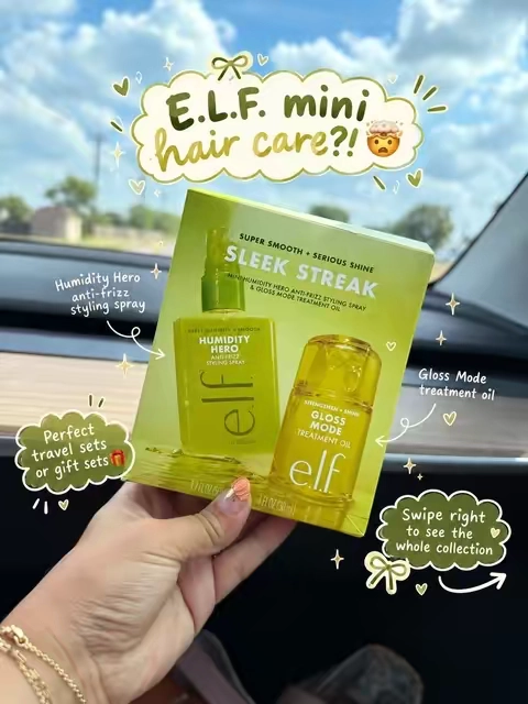 @e.l.f. Hair just launched mini version of their hair care products @e.l.f. Cosmetics #elfcosmetics #elfhaircare #haircareproducts #eyeslipsface #stockingstufferideas 