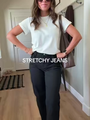 Replying to @k a y l a BACK IN STOCK🍂🖤 wearing a size small, I’m 5’5 & 130 pounds. these are soooo comfy!!  @luvamia  #stretchyjeans #comfyjeans #womensjeans #falloutfitinspo 
