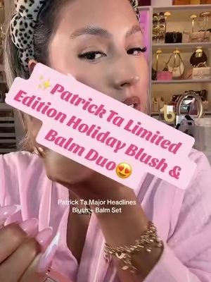 🩷✨Patrick Ta Limited Edition Major Headlines Blush & Balm Duo in Vanilla Chai✨#patricktabeauty #patrickta #patricktablush #patricktalipbalm #tiktokshopstockup  Posted on 09/25/2026 | Prices & promos were accurate at time of posting but may change. This is my personal testimony. Results may vary. @patrick ta @Patrick Ta Beauty 