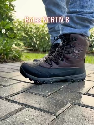 Botas NORTIV 8 Men's Cuban Round Toe Waterproof Padded Insulated Winter Snow Ankle Boots - 3M Thinsulate, Rubber Sole, Lace-Up, Metal Eyelets, Removable Insole, Black Grey 【Wide Fit】, Outdoor Work Footwear, Rugged Design #nortiv #nortiv8 #nortiv8shoes #TikTokShopStockUp #TikTokShopFallDealsForYou 