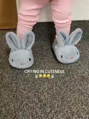 LIKE ARE YOU KIDDING?!? 😭😭 #toddlerslippers #bunnyslippers 
