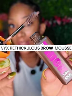 The NYX Rithickulous Brow Volume Mousse is an easy way to add tint and fuller-looking volume to my brows. I brush it through, shape them, and build up the color if I want more definition. Tap the orange cart to find your shade. #nyxcosmeticspartner #nyxcosmetics #browtint #makeup #brows 
