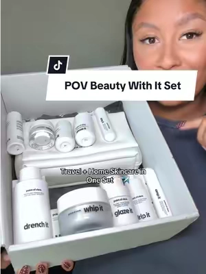 Full sizes for home and matching minis for travel ✈️💖 POV Beauty finally put the With It Set on sale!  #povbeauty #pointofview #pointofviewbeauty #skincareroutine #TikTokShopFallDealsForYou  