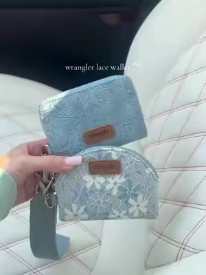 wrangler just released these beautiful lace wallets 🫶 #wrangler #wallet #wranglerwallet #wristlet #AuthenTik 