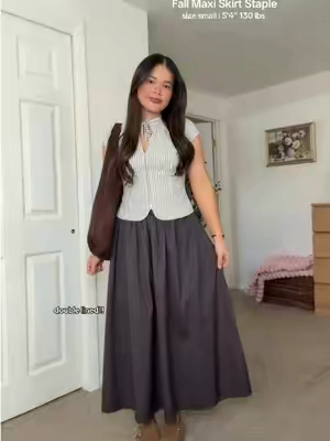 100% cotton #maxiskirt #cottonskirt #fallskirt #ciderskirt