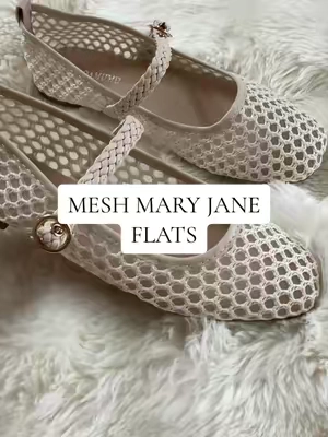 these mesh mary jane flats are SO cute 😭🤍 breathable and comfy!! #maryjaneflats #meshflats #officeshoes #officeoutfit #fallflats