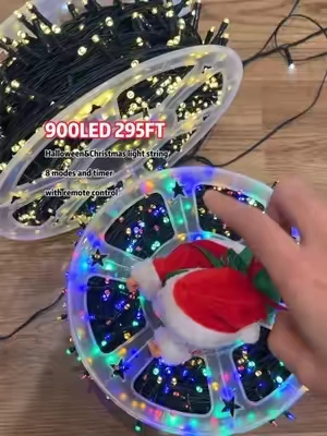 ¡Debes ver este vídeo antes de decorar la Navidad! 🎄✨Solo se necesita un rollo para hacer el Día de Todos los Santos y la Navidad. ¡La longitud es suficiente para todo el patio, y hay muchos modos de color para ajustar! Con funciones de control remoto y tiempo, ¡consígalo antes de que suba el precio!;#stringlight #navidad  #ledlight #christmaslights #lucesnavideñas 