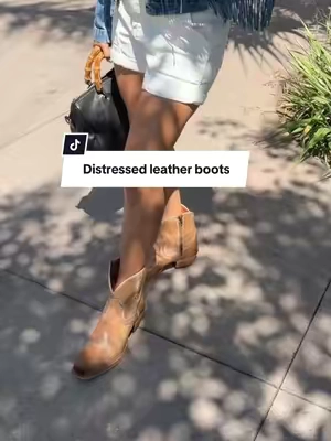 Cleo & Wolf distressed leather boots are timeless and  made to last! #cleoboots #westernboots #cowboybootsforher #tiktokshopcreatorpicks 