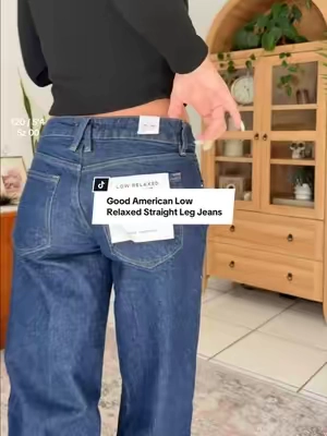 I was so excited when I found Good American jeans with a shorter inseam because so many of their jeans have long inseams  @GOOD AMERICAN  #goodamerican #lowrisejeans #lowrise #straightlegjeans #womensjeans 