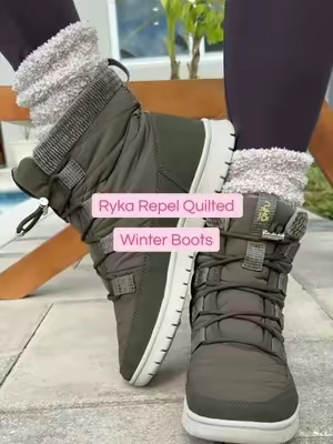Ryka Repel Quilted Winter Boots they’re so comfortable and feel light as a feather #ryka #winterboots #rykaboots #qvcloyaltyprogram #tiktokshopdealsforyoudays @QVC, Inc 