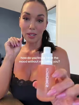 I didn’t even know they were putting THIS in body oil…🤭 @ForChics #forchics #couplesgoals #datenight #couplesmassage 