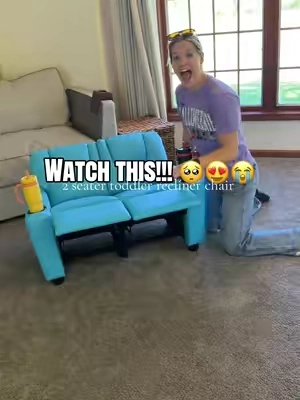 Replying to @ilovemlpfriendship this 2 seater toddler recliner chair is so adorable I can’t handle the cuteness!  #kidsfurniture #kidschair #recliner #momfinds #toddlerfinds @Costway.US 