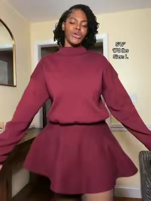 Long sleeves, fitted waist, mini length — fall date-night formula handled. 😮‍💨 #FallDress #MiniDress #FallDateNight #FallOutfitIdeas #TikTokShopFashion  
