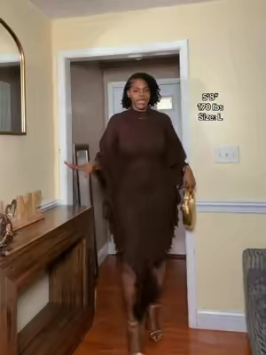 Cozy, covered, and still giving grown woman energy. 🤎
#RichAuntieStyle #GrownWomanStyle #SweaterDress #FallFashion #FashionNova 