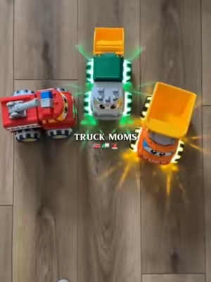 🪩 3 Trucks. Moving Parts. LIGHT-UP Wheels. 🤯🚒#toy #truck #forkids