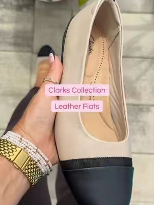 Clarks Collection Leather Flats #clarks #flats #balletflats #tiktokshopfalldealsforyou #qvcloyaltyprogram @QVC, Inc 