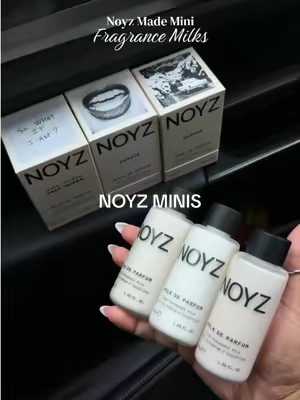 Buy them individually or get the trio with a FREE travel bag! @noyzfragrance #noyzfragrance #noyzmylk #noyzmlykminis #noyzunmute #milkfragrance 