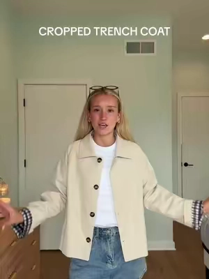 #tiktokshop #tiktokshopfinds #trenchcoat #croppedtrenchcoat #falloutfit 
