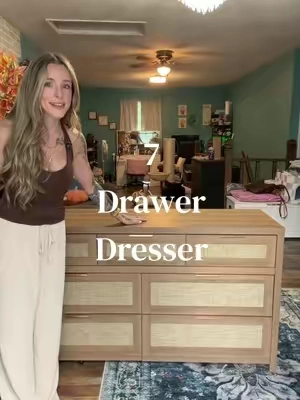 The prettiest 7 drawer dresser ✨ #dresser #furniture #tiktokshopcreatorpicks 