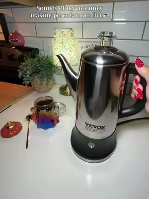 Replying to @C A T 🎀 M A R I E a percolator makes the smoothest best coffee!☕️ #percolator #percolatorcoffee #coffeelovers @VEVOR Home Store 
