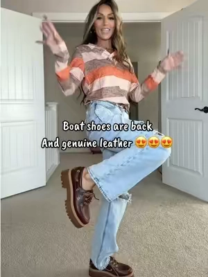 Timberland boat shoes are giving classic preppy style a major comeback. 🤎 😍 The perfect mix of timeless, effortless, and cool and SO easy to style with denim, trousers, or even a cute skirt. Definitely a pair I’ll be reaching for all season. 🫰🫰🫰#Timberland #BoatShoes #FallFashion #FallShoes #PreppyStyle 