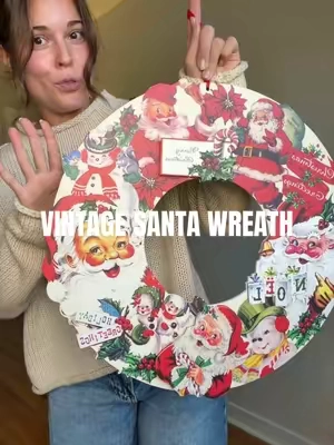 Give me all of the vintage Christmas decorations!! #vintagechristmas #vintagechristmasdecor #christmaswreath #christmasdecorations #vintagesanta 