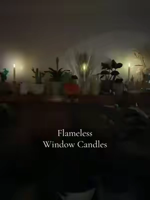 These flameless window candles are light sensor activated.  Adjustable height, battery operated and have a timer setting and can flicker or stay steady on. #windowcandles #flamelesscandle #candles #flickeringcandles #tiktokshopcreatorpicks 