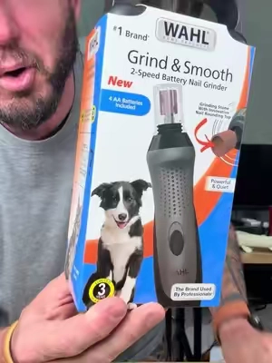 Take the stress out of keeping your dog’s nails maintained at home. The Wahl Grind & Smooth Dog Nail Trimmer gives you a convenient way to gradually shape and smooth nails as part of your regular grooming routine. #tiktokshop #Wahl #doggrooming #petcare #dogessentials