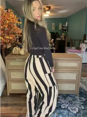 The cutest pants for fall 🍂✨ #linenpants #flowypants #comfypants #fallfit #fallfashion 