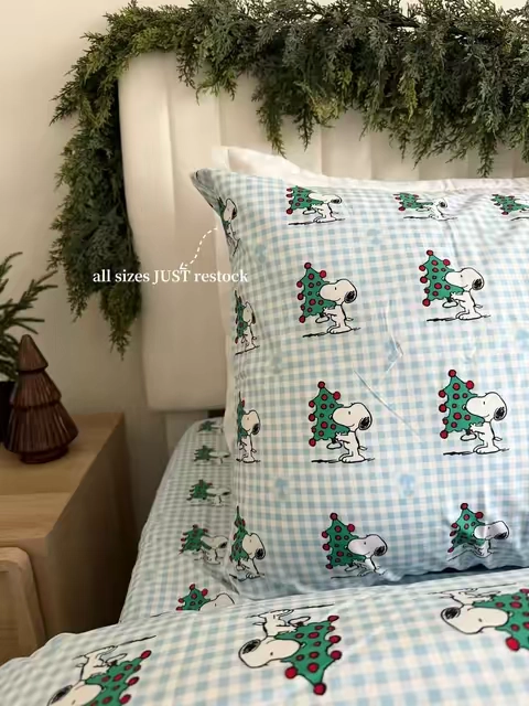 RUNN! if you still see them in stock 🌲 Berkshire Peanuts Holiday Sheet Set ❤️✨ #christmas #christmasbedsheets #bedding #bedsheets @QVC, Inc 