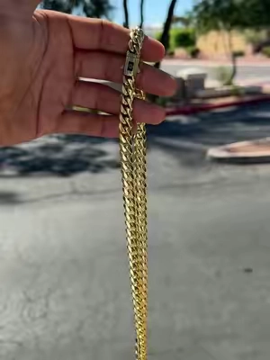 Cuban link 14 karat gold plated chain #goldchain #gold #TikTokShopFallDealsForYou 