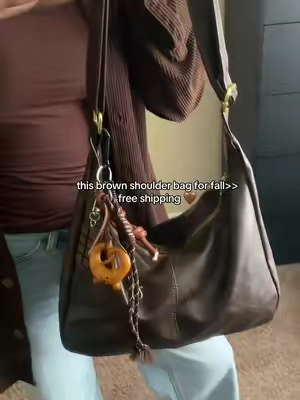 my fav bag! #shoulderbag #bag #brownbag #fashionfinds #tiktokshopcreatorpicks