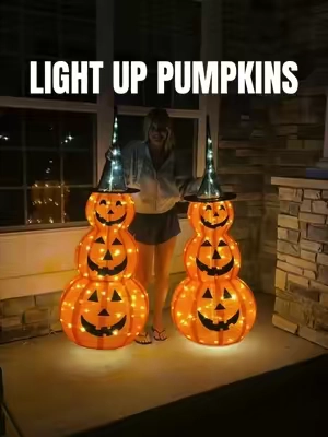 OBSESSED with these pumpkins 🎃 🧡 they still have some left in stock but hurry they are selling fast🧡 #pumpkin #lightupdecor #halloweendecor #halloweendecorations 