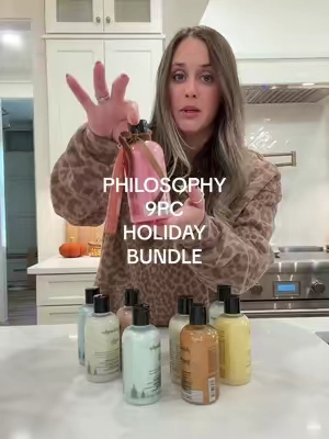 Such a cute Christmas gift idea 🎄✨ The Philosophy 9-piece holiday shower gel collection comes with nine 8 oz bottles in different holiday scents, so it’s perfect for gifting, splitting up for stocking stuffers, or keeping a few for yourself. Such an easy beauty gift for moms, sisters, teachers, & girlfriends!!  #Philosophy #ChristmasGiftIdeas #GiftsForHer #StockingStuffers #EasyGiftIdea @QVC, Inc 