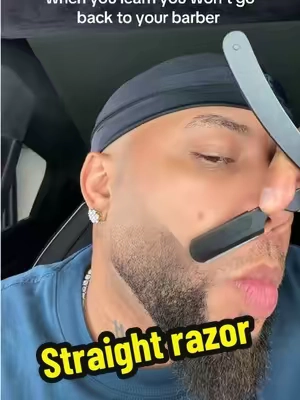 Who shaves your 🥜? You right we’ll do it with your beard 🧔🏽‍♂️ #blade #lineup #razor #barber #fyp 