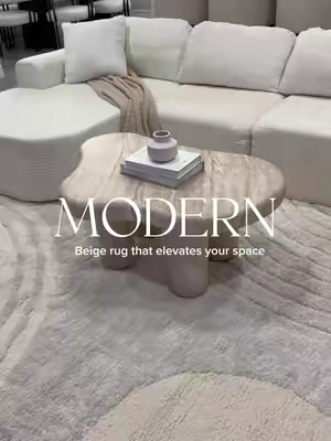 This rug instantly elevated my space 🤍✨ @RugsUSA #rugs #livingroom #homedecor #homefinds #affordable 