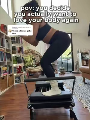 Replying to @Rhymes with bucket Pilates princess in the making 🙌🏽💕✨ best decision I made all year was getting this at home Pilates reformer😊 #pilates #pilatesathome #pilatesreformer #pilatesbeginner #pilatesprincess 