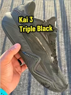 ANTA KAI 3 Triple Black Kyrie Irving Basketball Shoes #antakai3 #kyrieirving #basketballshoes #tiktokshopfalldealsforyou #tiktokshoprestock 