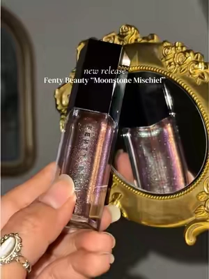 Fenty Beauty “Moonstone Mischief” Glossbomb 💫 NEW RELEASE | @Fenty Beauty TikTok Shop 🎁 #glossbomb #fentybeauty #fentysuperbrandday #glitter #lipgloss 