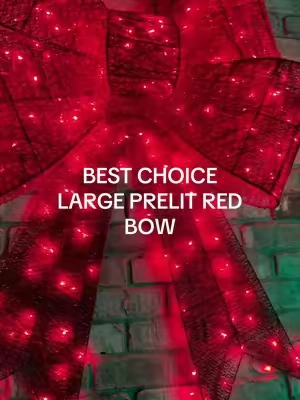 This pre-lit outdoor LED Christmas bow makes your garage, porch, or window glow all season with just one plug-in. @Best Choice Products, Inc. #christmasdecor #outdoorchristmasdecor #holidaydecorations #christmasdecorations #christmas 