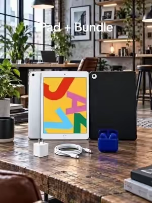 Refurbished Apple iPad 10.2” Bundle ✨ A super solid everyday iPad for streaming, school, browsing, gaming, FaceTime, and more. This bundle comes ready to go with the iPad, protective case, wireless earbuds, charger, and charging cable. 🙌 ✅ 10.2” Retina Display ✅ 32GB Storage ✅ Wi-Fi ✅ Protective Case Included ✅ Wireless Earbuds Included ✅ Charger + Cable Included ✅ Refurbished & Tested An easy all-in-one iPad bundle without having to buy all the extras separately. #AppleiPad #iPad #TikTokShop #TechDeals #AppleDeals 