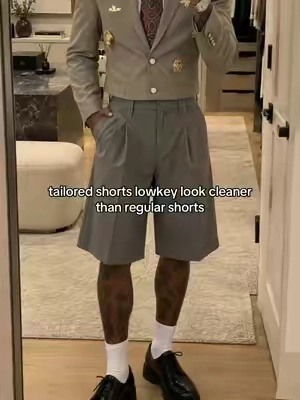 this shape just works #shorts #longshorts #dressshorts #fyp #menswear 