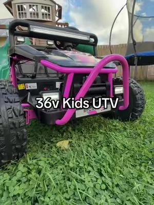 This 36v Kids UTV can hold a full grown adult! #kidsutv #rideontoys #kidtoys #giftforkids #christmas 