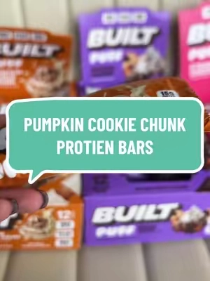 Pumpkin cookie chunk is selling out fast 🔥 @Built Bar #proteinbar 