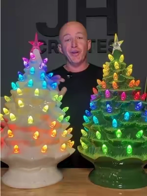 How beautiful are these ceramic Christmas trees?! 🌲 #ceramicchristmastree #christmastree #mrchristmas #christmasdecor #christmas @QVC, Inc 