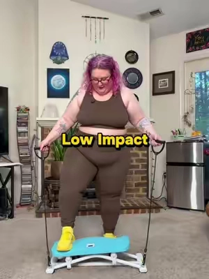 This ski machine from Hotwave is low impact and I enjoy doing it! #skimachine #lowimpactworkout #plussizefitness #homeworkout #tiktokshopstockup 